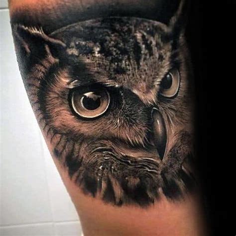 owl tatt|realistic owl tattoos for men.